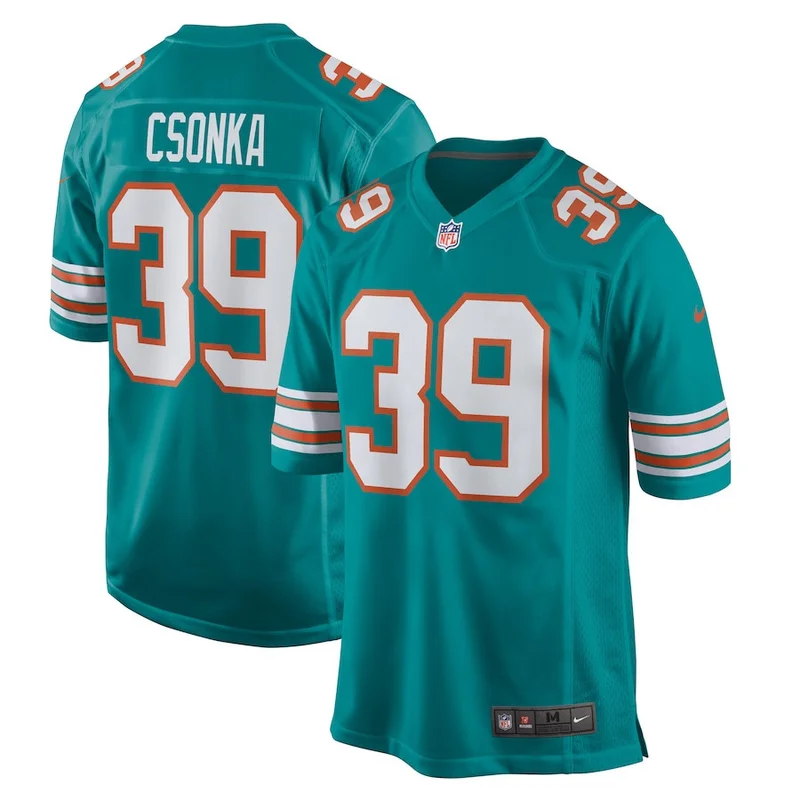 Chasen Hines 63 Miami Dolphins Jersey Team Game - Aqua - Image 4