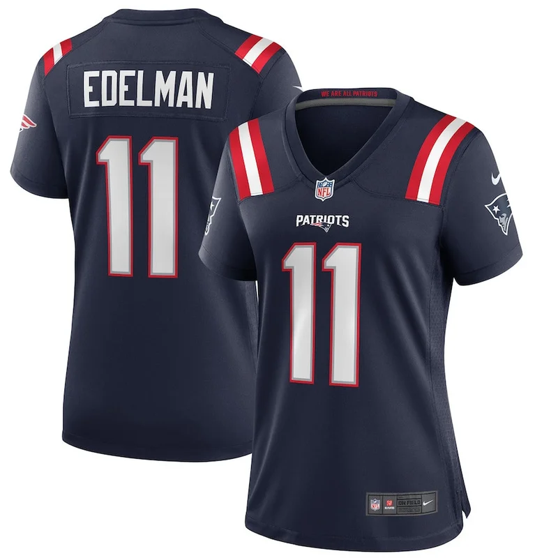 Julian Edelman 11 New England Patriots Game Jersey - Navy