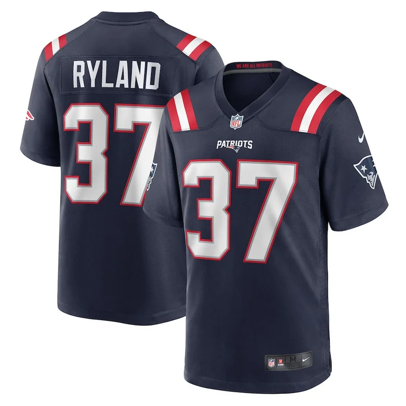 Bryce Baringer 17 New England Patriots Jersey Team Game - Navy - Image 2