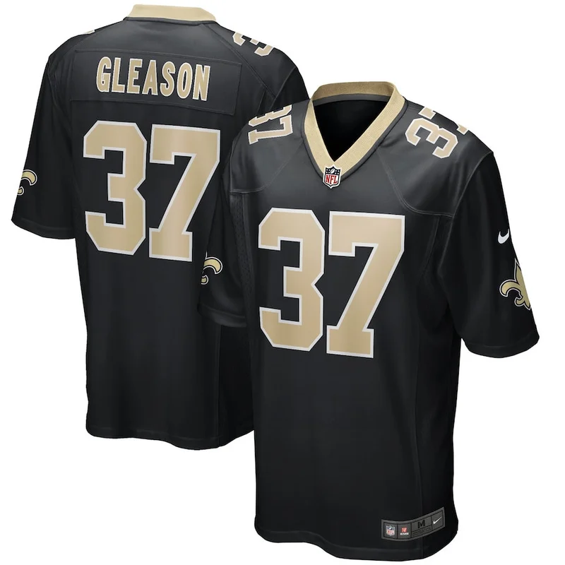 Steve Gleason 37 New Orleans Saints Game Jersey Retired - Black