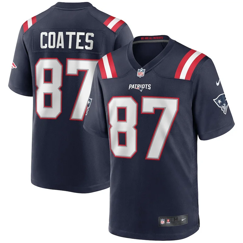 Ty Montgomery 14 New England Patriots Game Jersey - Navy - Image 2