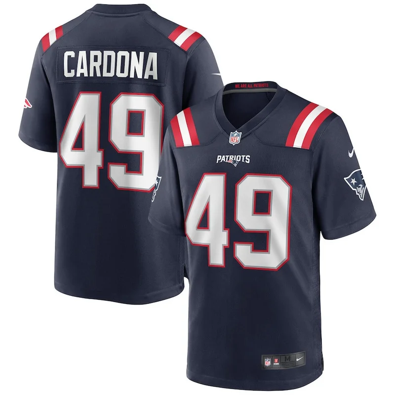 Joe Cardona 49 New England Patriots Game Jersey - Navy