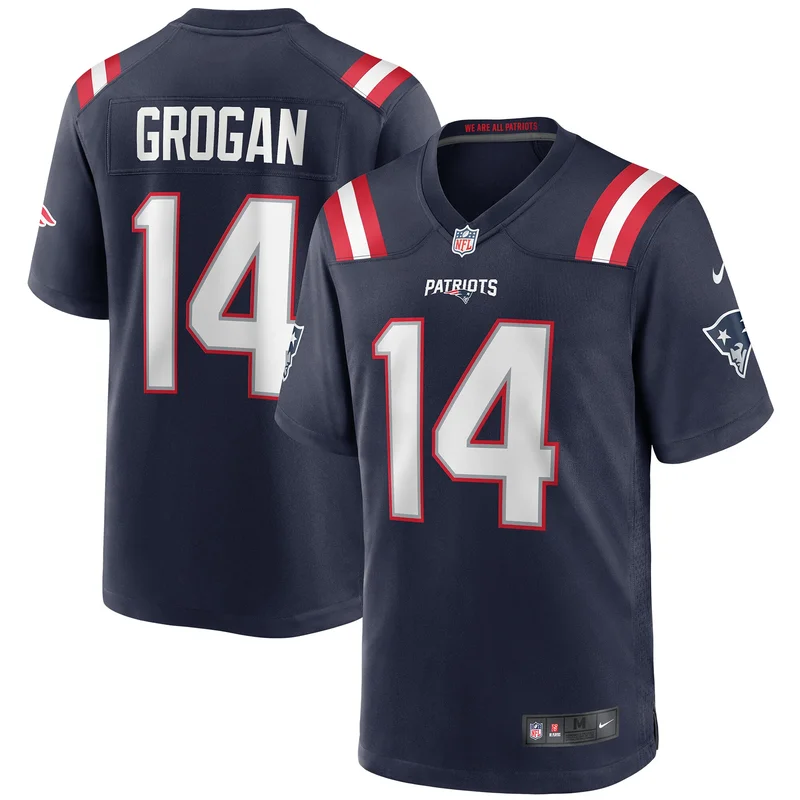 Steve Grogan New England Patriots Game Jersey Retired Player - Navy