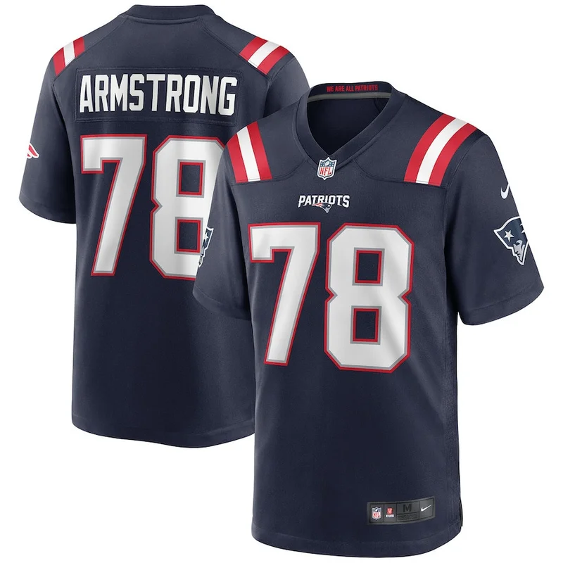 Bruce Armstrong 78 New England Patriots Game Jersey Retired - Navy