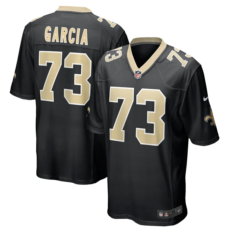 Max Garcia New Orleans Saints Jersey Team Game - Black