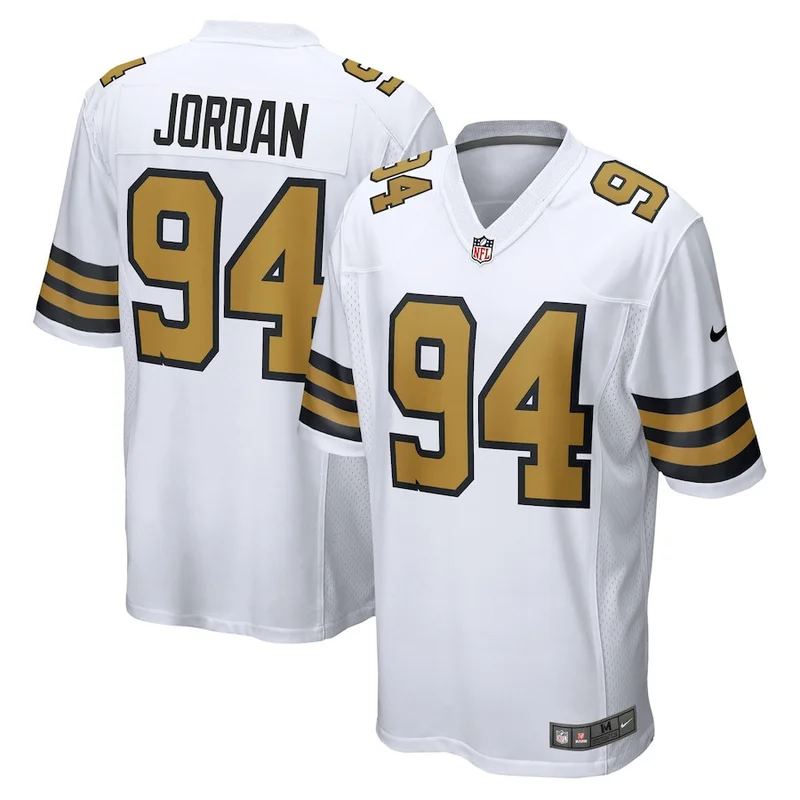Cameron Jordan 94 New Orleans Saints Jersey Alternate Game - White