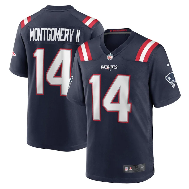 Ty Montgomery 14 New England Patriots Game Jersey - Navy