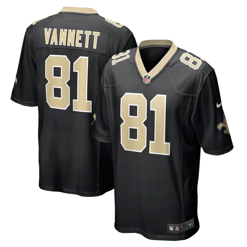 Kirk Merritt 33 New Orleans Saints Jersey Team Game - Black - Image 4