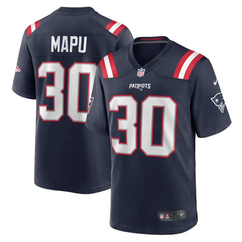 Marcus Jones New England Patriots Game Jersey Player - Navy - Image 3