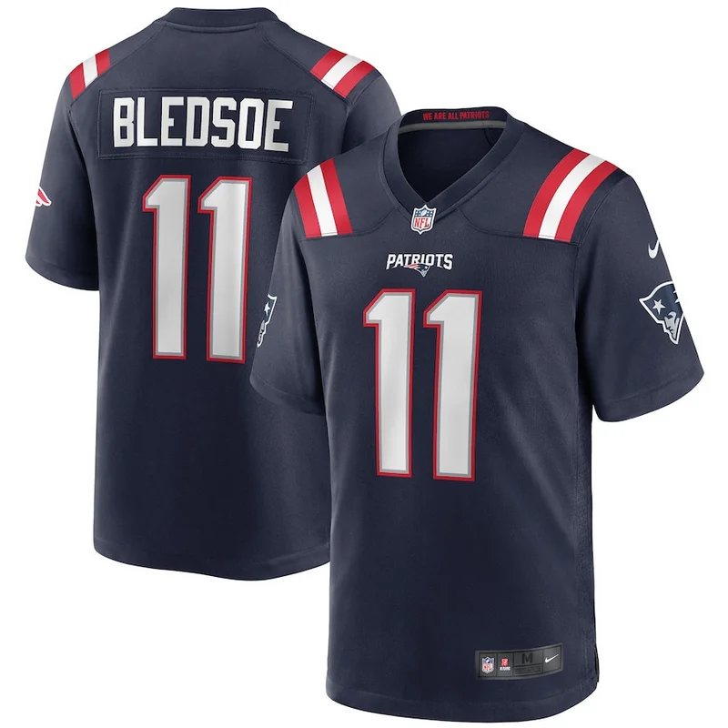 Bruce Armstrong 78 New England Patriots Game Jersey Retired - Navy - Image 4