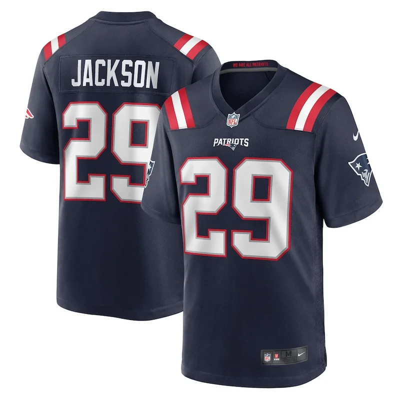 Jamycal Hasty 39 New England Patriots Game Jersey - Navy - Image 2