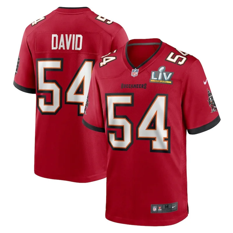 Lavonte David 54 Tampa Bay Buccaneers Jersey Super Bowl LV Game - Red