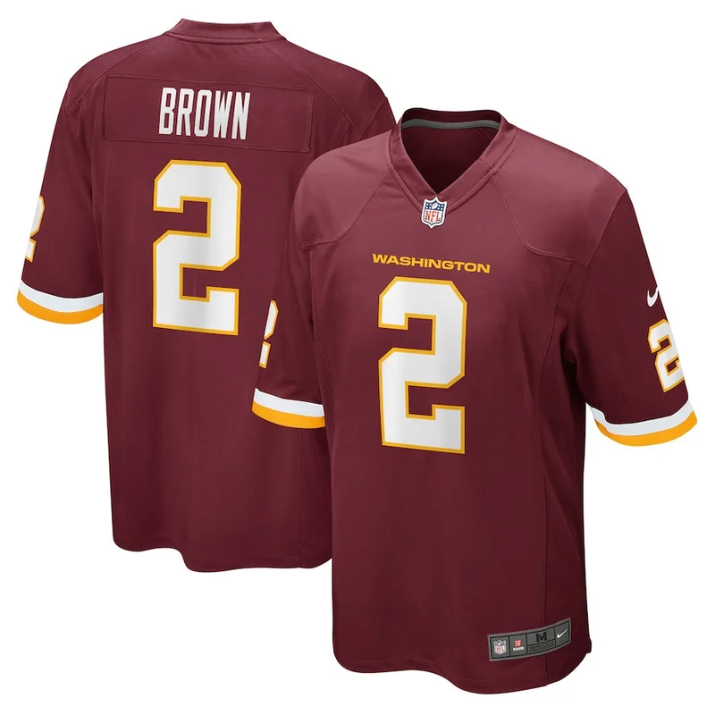 Dyami Brown 2 Washington Commanders Jersey Football Team Game - Burgundy