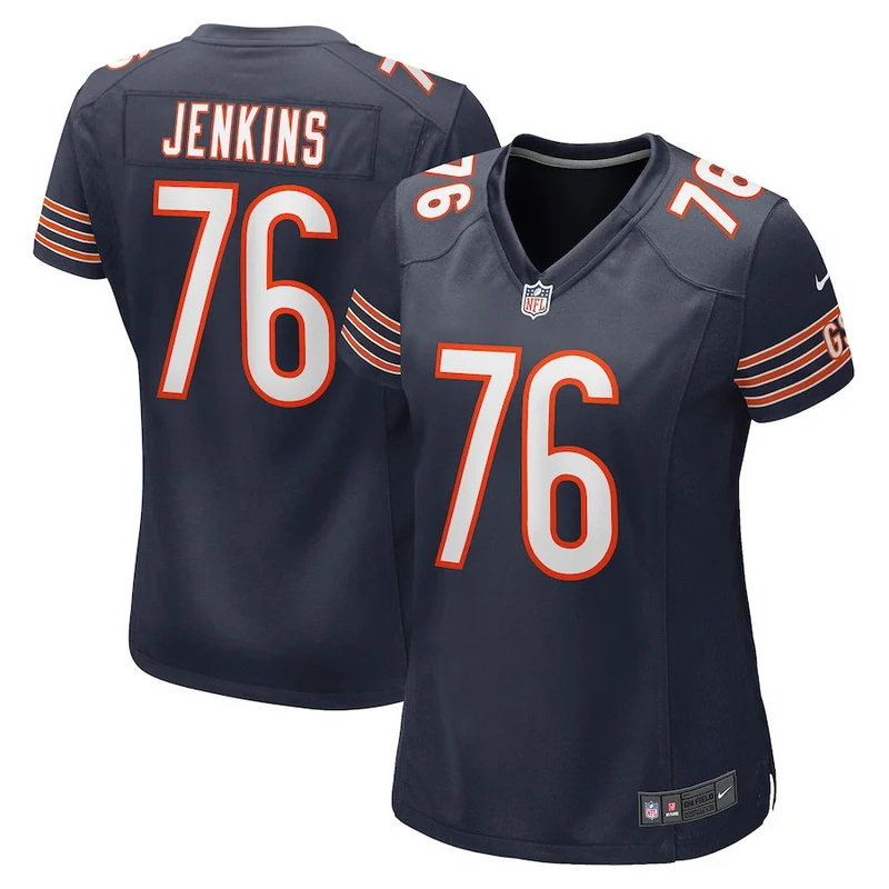 Teven Jenkins 76 New York Giants Game Jersey - Navy