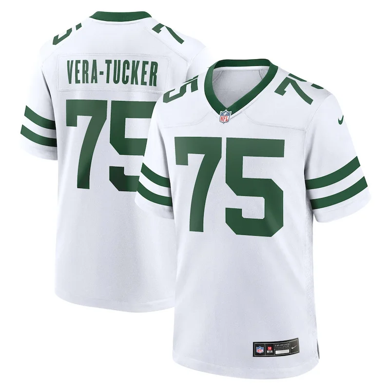 Alijah Vera-Tucker 75 New York Jets Game Jersey - Gotham Green - Image 2