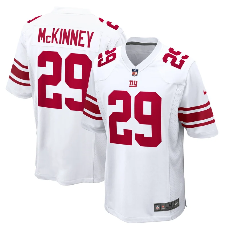 Xavier McKinney New York Giants Jersey Away Game Player - White