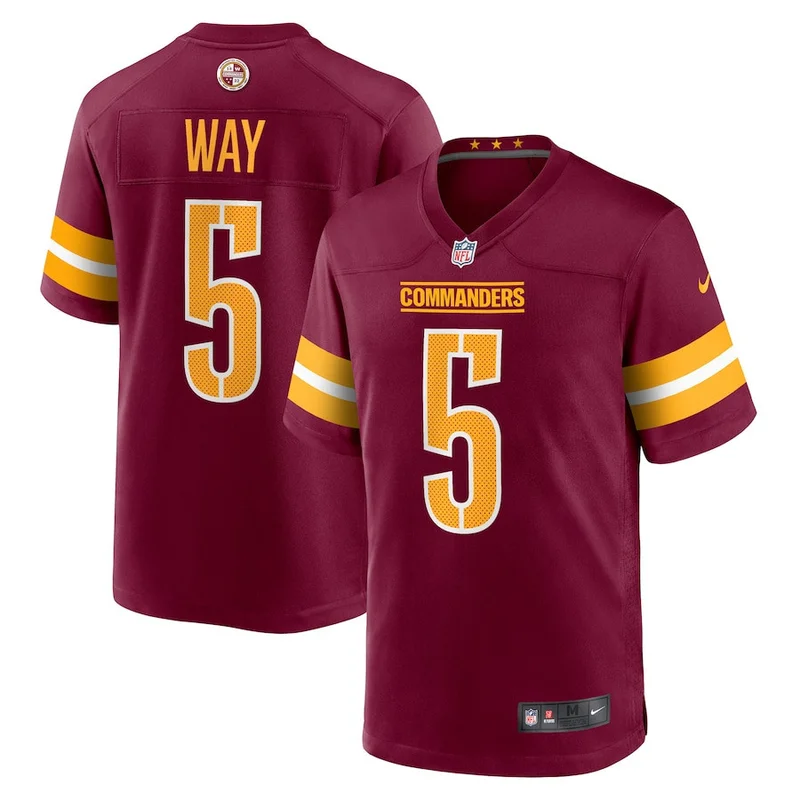 Tress Way 5 Washington Commanders Jersey Alternate Game - Black - Image 2