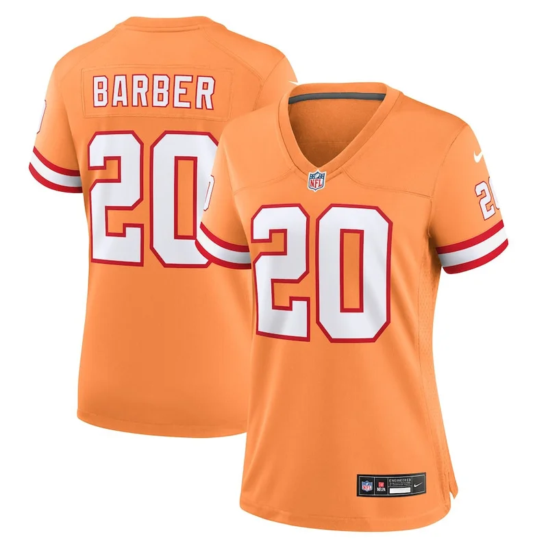 Ronde Barber 20 Tampa Bay Buccaneers Jersey Throwback Game - Orange