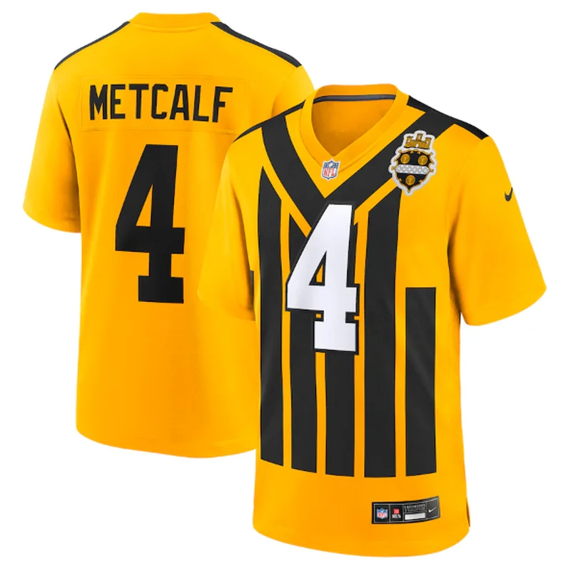 Pittsburgh Steelers Jersey DK Metcalf Gold Alternate 1933 Throwback Game