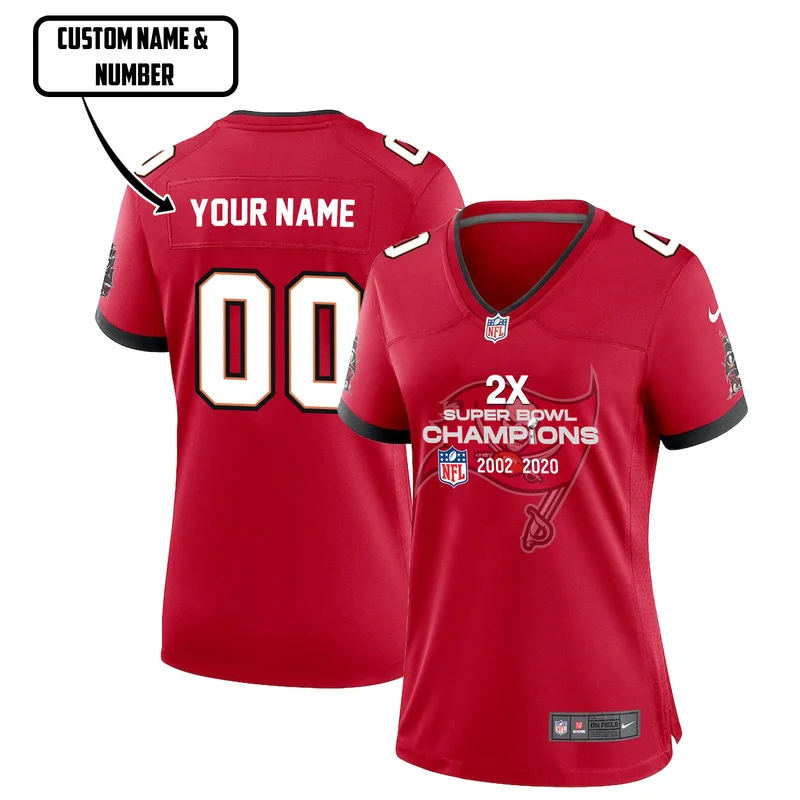 Tampa Bay Buccaneers Jersey 2X Super Bowl Champions - Red - Image 2