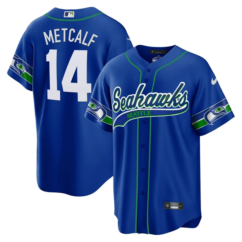DK Metcalf 14 Seattle Seahawks Jersey Throwback - White - Image 2