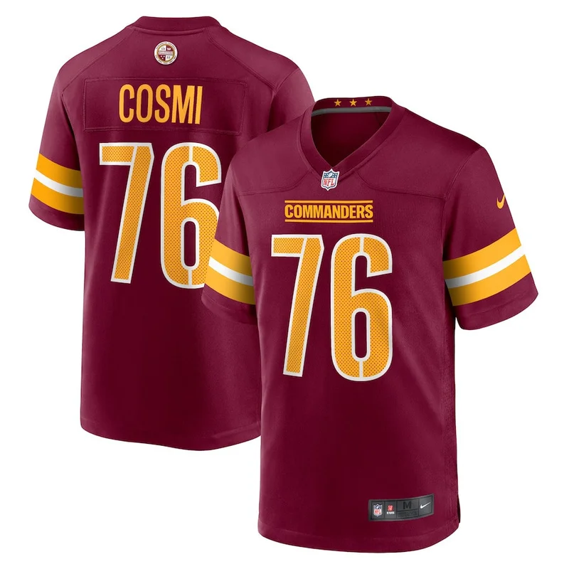 Saahdiq Charles 77 Washington Commanders Jersey Football Team Game - Burgundy - Image 3
