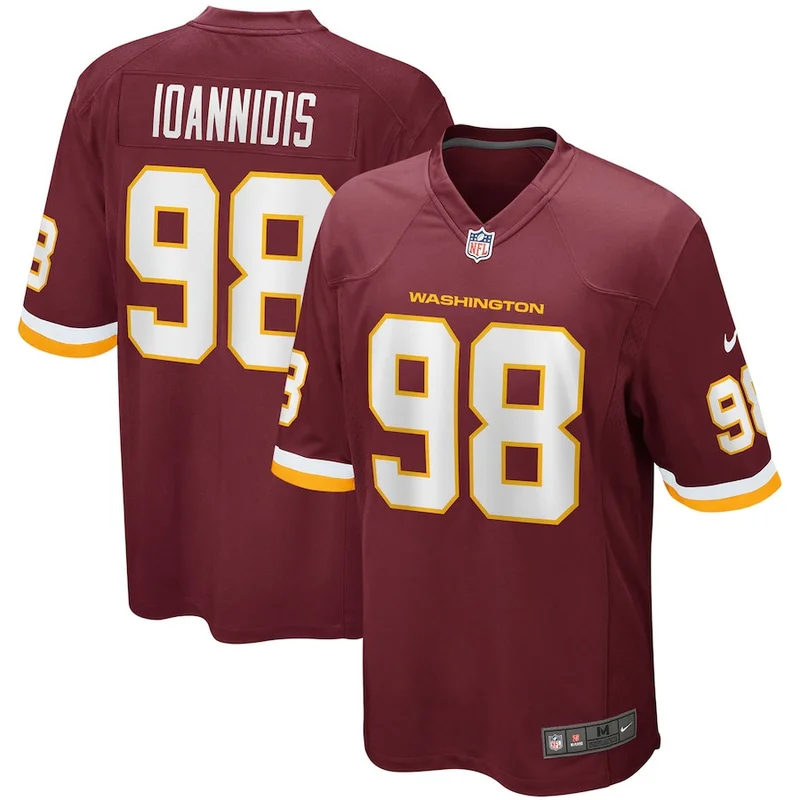 Mason Brooks 64 Washington Commanders Game Jersey - Burgundy - Image 2