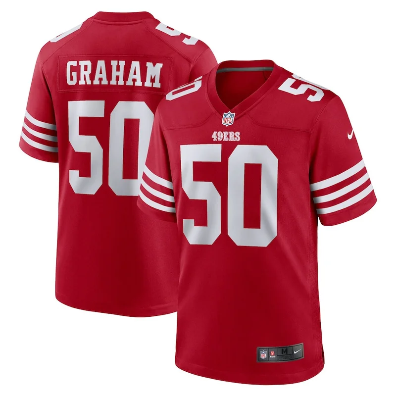 George Odum 30 San Francisco 49ers Jersey Super Bowl LVIII Patch Game - Scarlet - Image 5