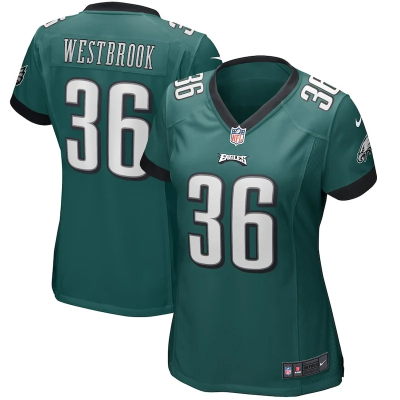 Brian Westbrook 36 Philadelphia Eagles Game Jersey Retired - Midnight Green