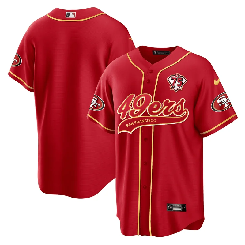 Fred Warner 54 San Francisco 49ers Jersey Baseball - Black Gold - Image 3