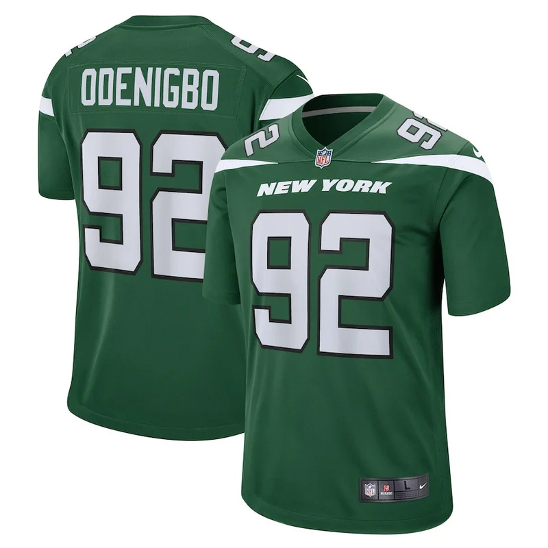 Ifeadi Odenigbo 92 New York Jets Game Jersey - Gotham Green