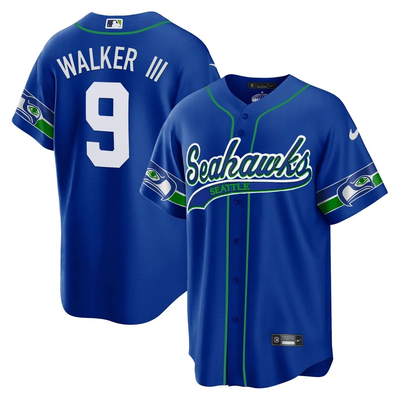 Walker III 9 Seattle Seahawks Jersey Throwback - White - Image 2