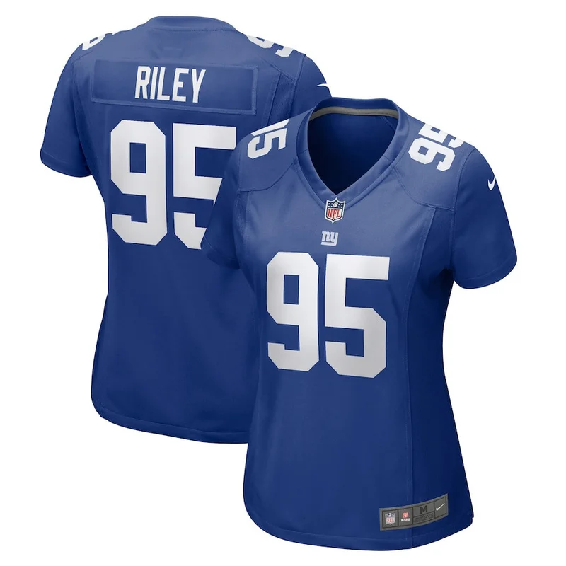 Jordon Riley 95 New York Giants Jersey Team Game - Royal