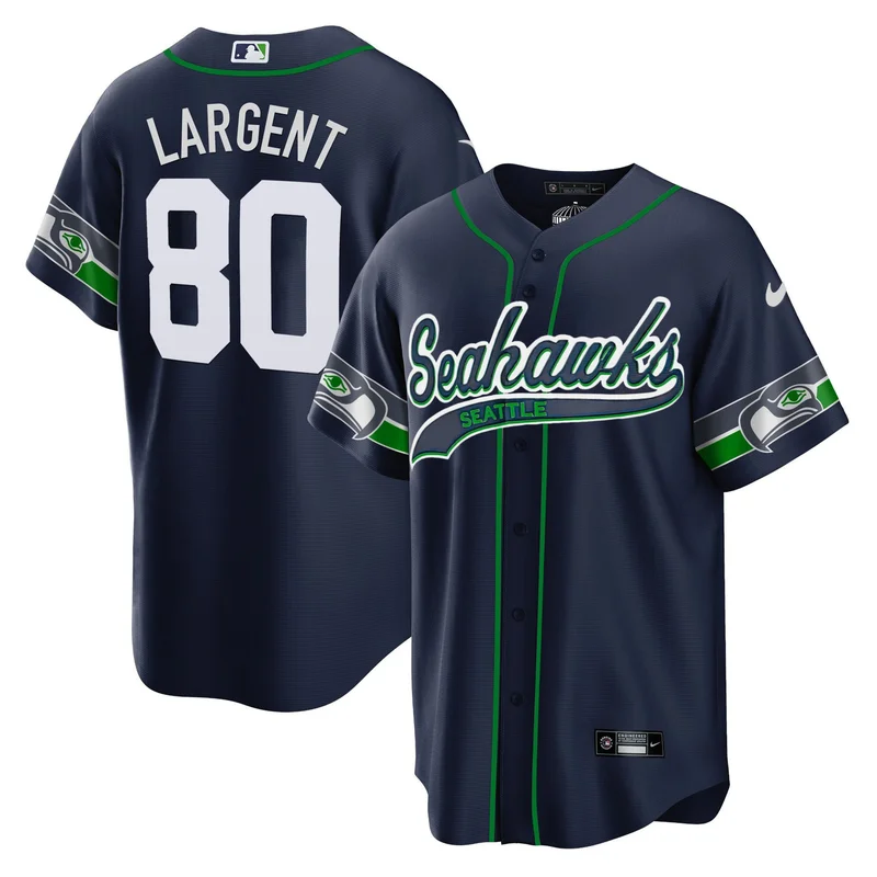 Steve Largent 80 Seattle Seahawks Jersey - Green - Image 2