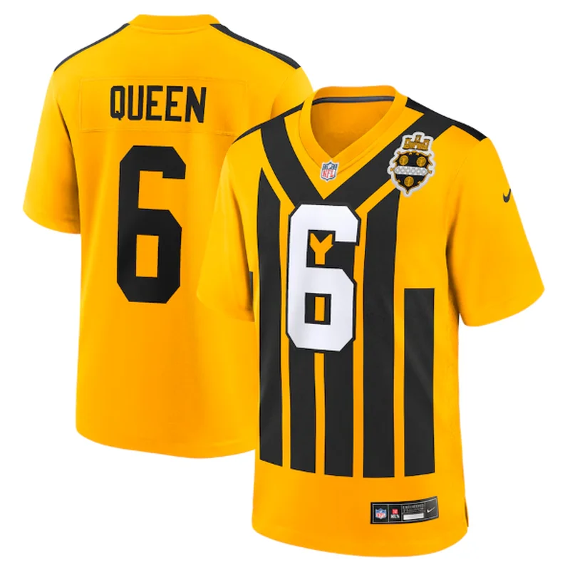 Pittsburgh Steelers Jersey DK Metcalf Gold Alternate 1933 Throwback Game - Image 4