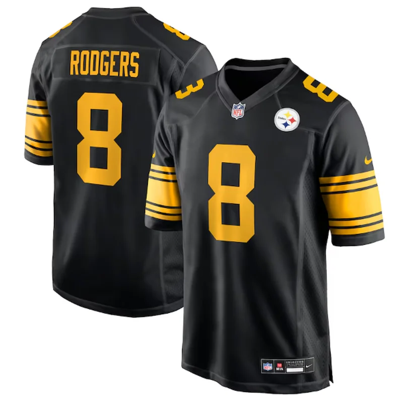 Pittsburgh Steelers Jersey Aaron Rodgers Black - Image 2