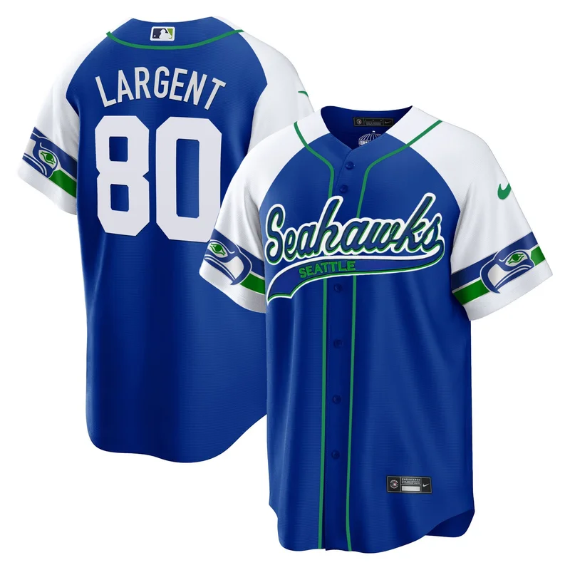 Steve Largent 80 Seattle Seahawks Jersey - Green - Image 3