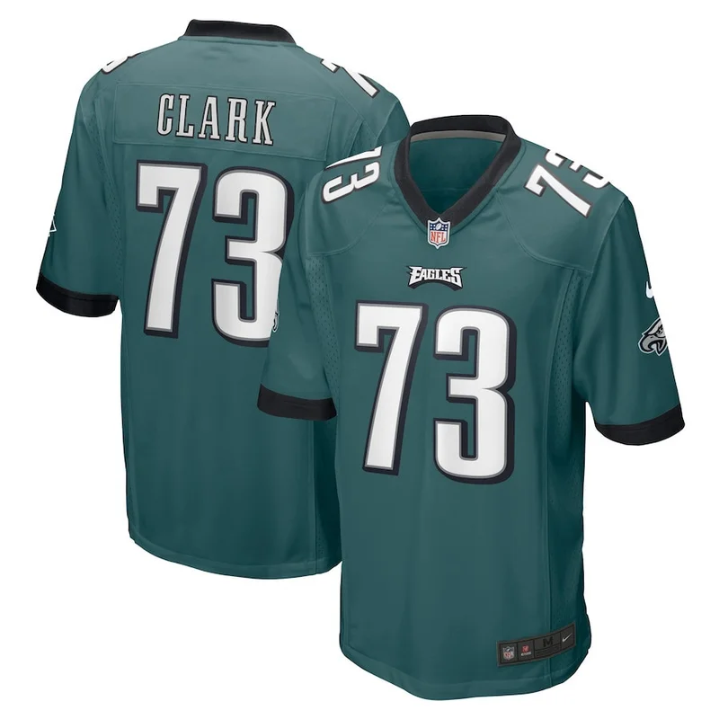 Le'Raven Clark 73 Philadelphia Eagles Game Jersey - Midnight Green