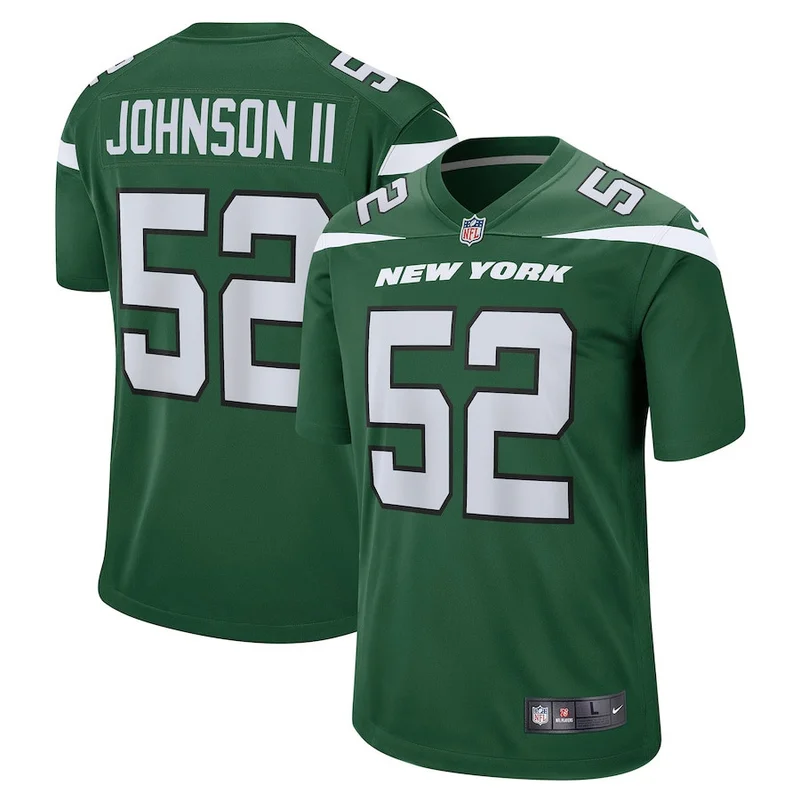 Jermaine Johnson II 52 New York Jets Game Jersey - Green