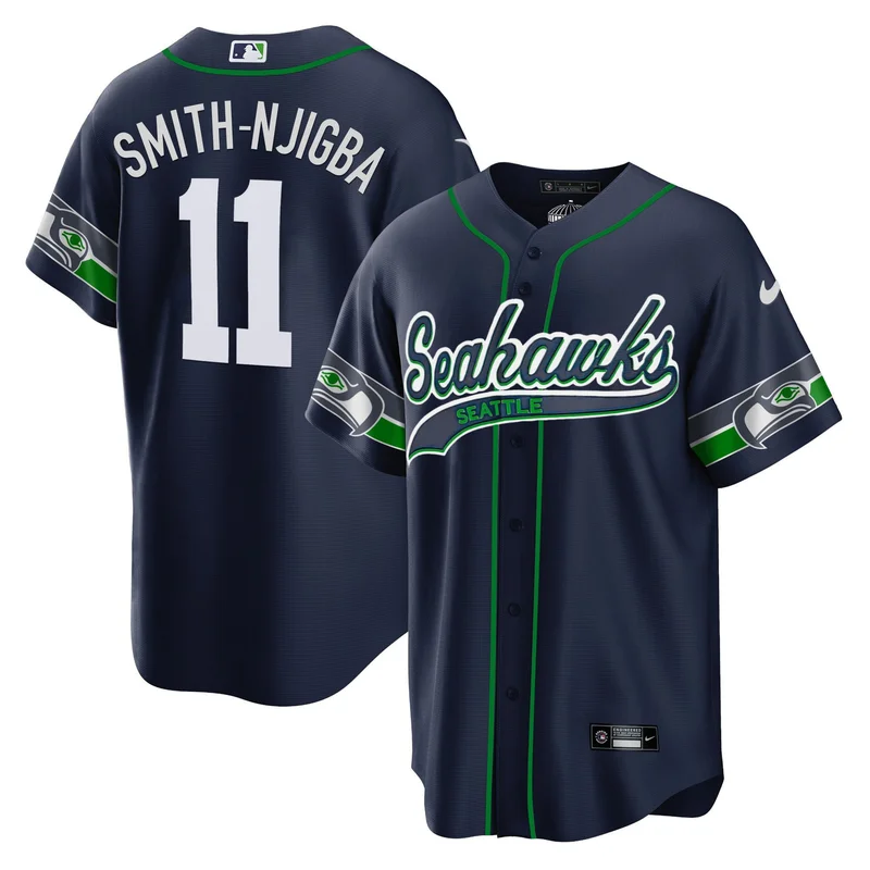 Seattle Seahawks Jersey Throwback Custom - Royal - Image 4