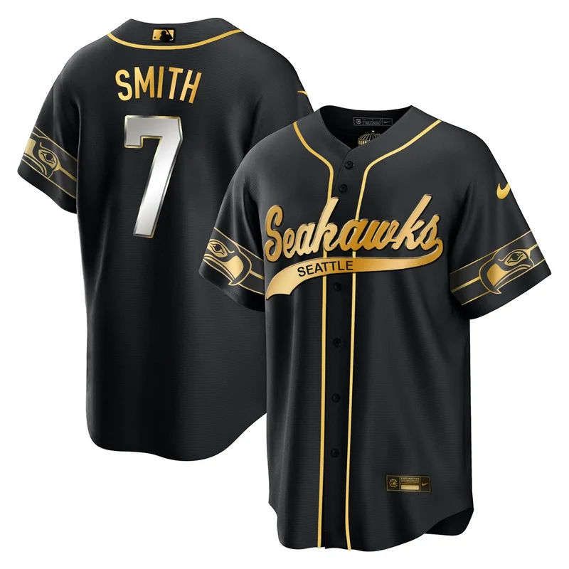 Geno Smith 7 Seattle Seahawks Jersey Throwback - Alternate - Image 2