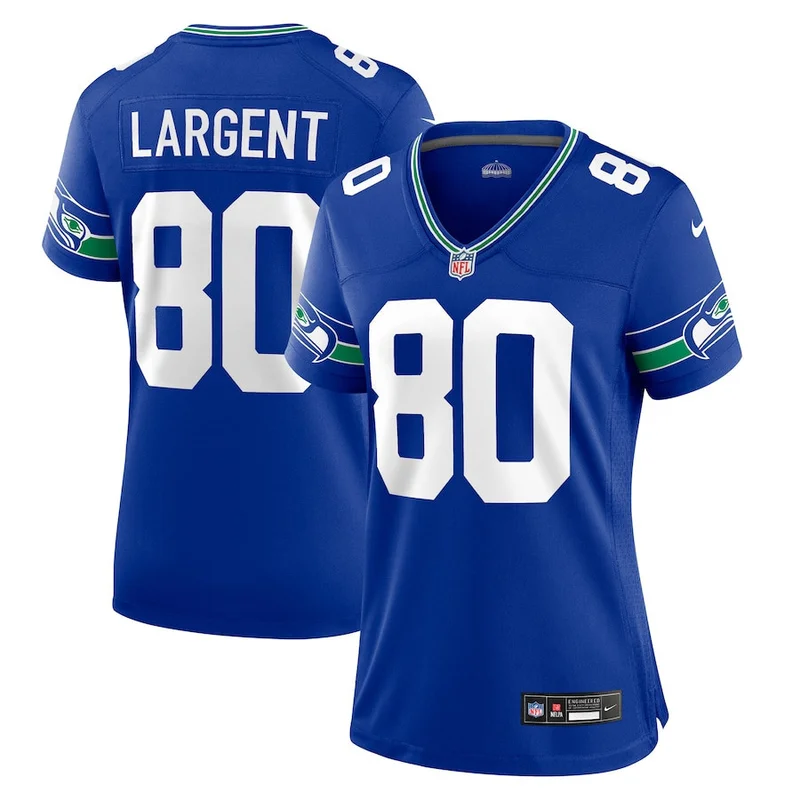 Steve Largent 80 Seattle Seahawks Jersey Throwback - White Gold - Image 2