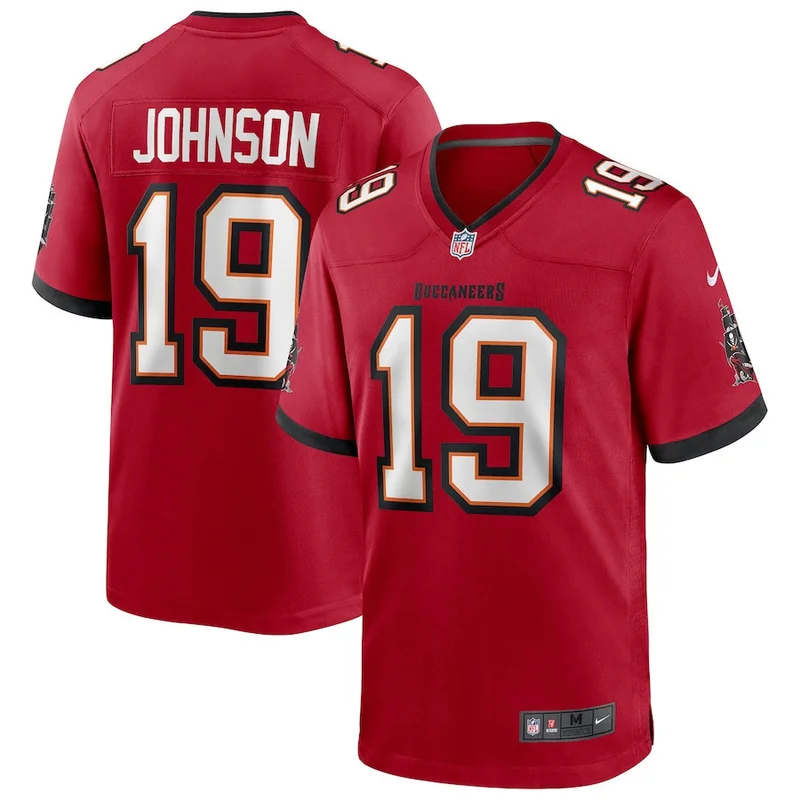 Keyshawn Johnson 19 Tampa Bay Buccaneers Game Jersey Retired - Red
