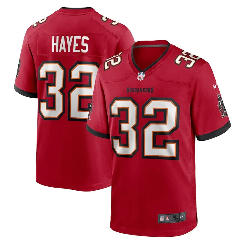 Josh Hayes 32 Tampa Bay Buccaneers Game Jersey - Red