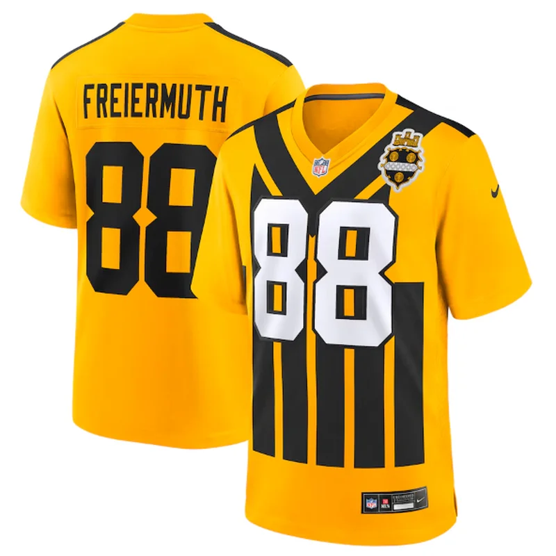 Pittsburgh Steelers Jersey DK Metcalf Gold Alternate 1933 Throwback Game - Image 3