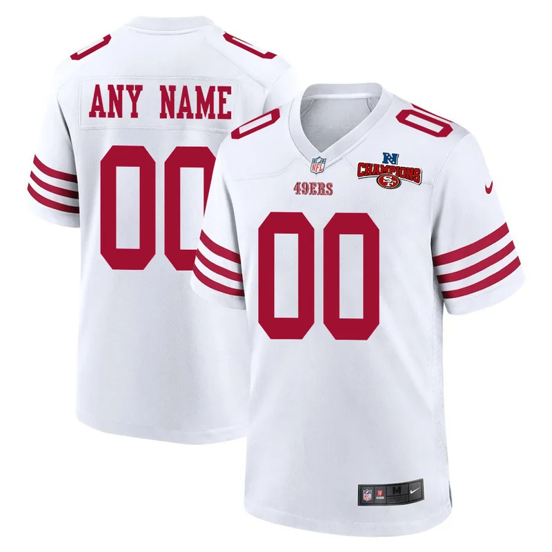 San Francisco 49ers Jersey NFC Champions Patch Game Custom - White