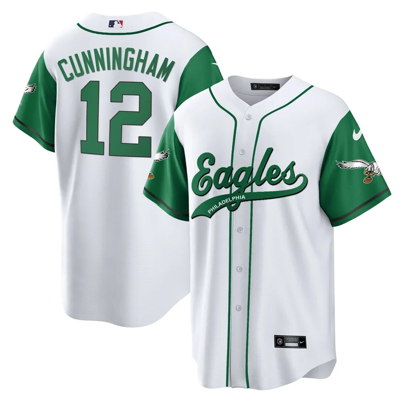 Philadelphia Eagles Jersey Baseball Custom - Kelly Green - Image 5