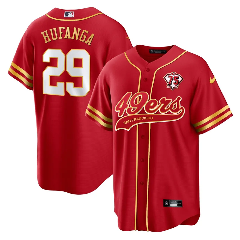 Talanoa Hufanga 29 San Francisco 49ers Jersey 2023 Salute To Service Limited - Brown - Image 5
