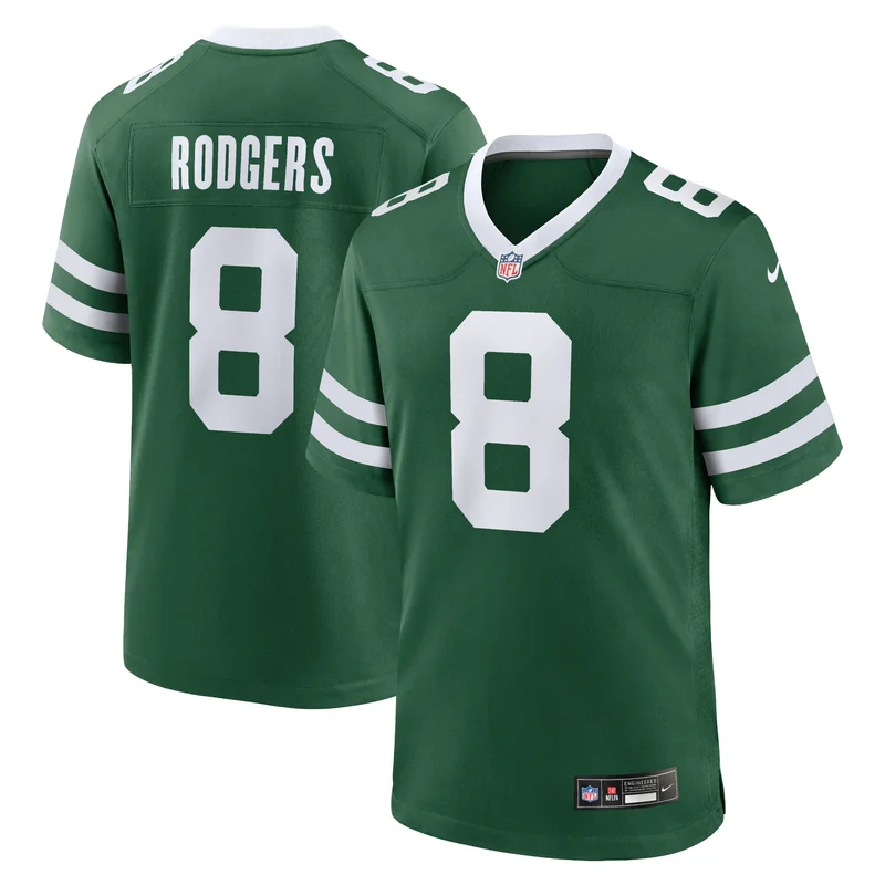 Aaron Rodgers 8 New York Jets Jersey - Black - Image 5