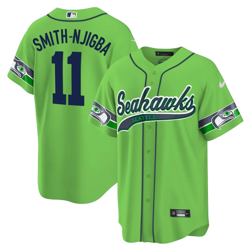 Russell Wilson 3 Seattle Seahawks Game Jersey - Gray - Image 4